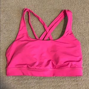 Lululemon Rasberry Glo Light Energy Bra Hot Pink